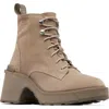 Sorel Hi-line Waterproof Lace-up Boot In Omega Taupe/wet Sand