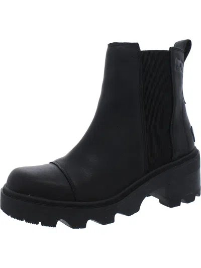 Sorel Joan Now Chelsea Womens Round Toe Casual Chelsea Boots In Black