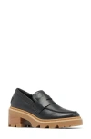 Sorel Joan Now City Loafer In Black/ Gum
