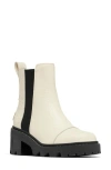 Sorel Joan Now Waterproof Chelsea Boot In Chalk/black