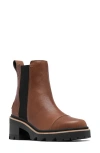 Sorel Joan Now Waterproof Chelsea Boot In Velvet Tan/black