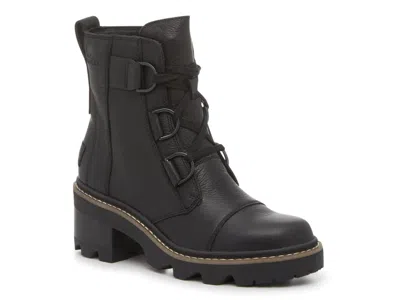 Sorel Joan Now Waterproof Combat Boot In Black