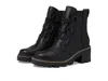 Sorel Joan Now Waterproof Combat Boot In Black