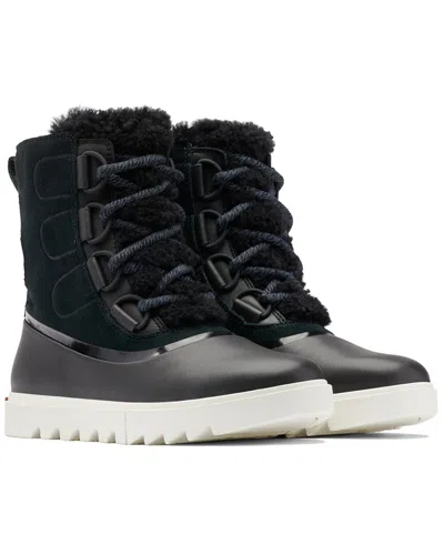 Sorel Joan Of Arctic Next Lite Weatherproof Leather Boot In Black