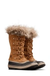 Sorel Joan Of Arctic Faux Fur Waterproof Snow Boot In Camel Brown/black