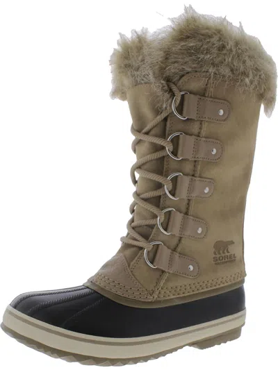 Sorel Joan Of Arctic Womens Suede Leather Winter Boots In Grey