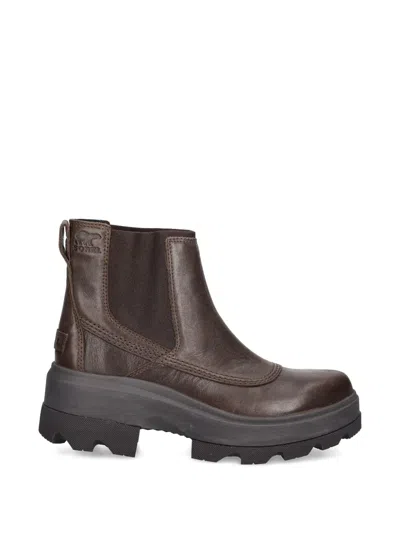 Sorel Joan Pull-tab Chelsea Boots In Brown