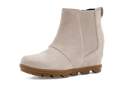 Sorel Joan Rhapsody Chelsea Wedge Women's Boots Crushed Clay/gum 2: 10 B - Medium In Gray
