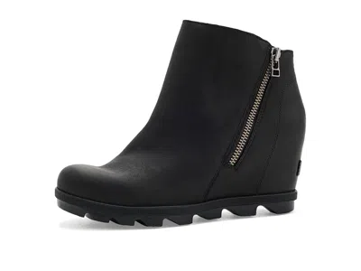 Sorel Joan Rhapsody Zip Wedge Bootie In Black