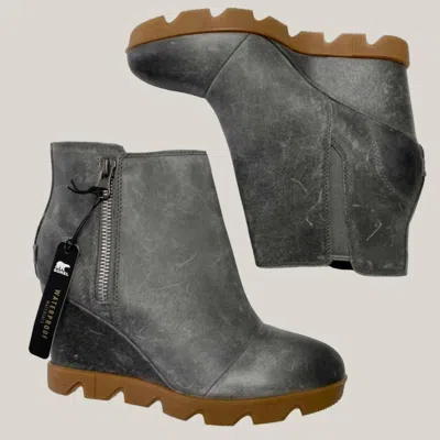 Sorel Joan Uptown Tie Winter Boot In Khaki Ii In Multi