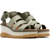 Sorel Joanie Iii Ankle Strap Wedge Platform Sandal In Safari/gum 16