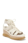 Sorel Joanie Iii Ankle Strap Wedge Platform Sandal In Chalk/gum 17