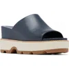 Sorel Joanie Iv Platform Wedge Slide Sandal In India Ink/gum 2