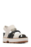 Sorel Joanie Iv Slingback Platform Wedge Sandal In Chalk/ Black