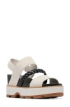 Sorel Joanie Iv Slingback Platform Wedge Sandal In Chalk/black