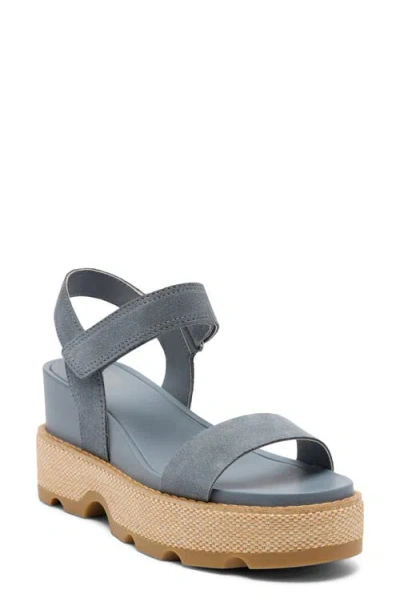 Sorel Joanie Iv Y Strap Wedge Sandal In Blue
