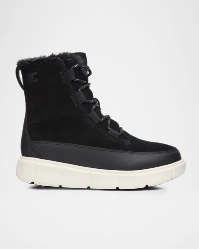 SOREL KID'S EXPLORER III IRIDESCENT CALF SUEDE BOOTS, KIDS
