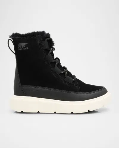 SOREL KID'S EXPLORER III IRIDESCENT CALF SUEDE BOOTS, TODDLERS/KIDS