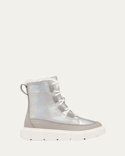 Sorel Unisex Explorer Iii Waterproof Boots - Toddler, Little Kid, Big Kid In Pure Silver Chrome Grey