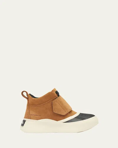 Sorel Kid's Out N About Waterproof Suede Boots, Toddlers/kids In Taffy/black