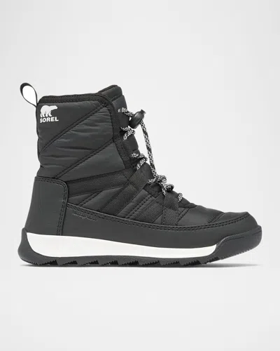Sorel Unisex Whitney Ii Plus Waterproof Boots - Toddler, Little Kid, Big Kid In Black/sea
