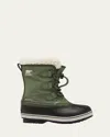 Sorel Kid's Yoot Pac Nylon Waterproof Snow Boots, Baby In Green