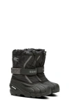 Sorel Kids' Flurry Waterproof Snow Boot In Black/city Grey