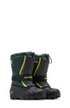 Sorel Kids' Flurry Waterproof Snow Boot In Spruce/grill