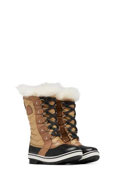 Sorel Kids' Tofino Ii Faux Fur Lined Waterproof Boot In Brown