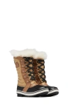 Sorel Kids' Tofino Ii Faux Fur Lined Waterproof Boot In Curry/elk