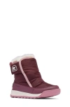 Sorel Kids' Whitney Ii Faux Fur Lined Waterproof Snow Boot In Epic Plum/dazed Mauve