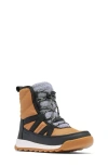 Sorel Youth Whitney Ii Plus Lace-up Waterproof Booties In Elk/black