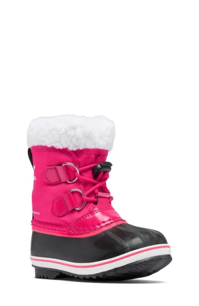 Sorel Kids' Yoot Pac Waterproof Snow Boot In Bright Rose