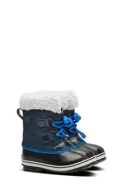 Sorel Kids' Yoot Pac Waterproof Snow Boot In Collegiate Navy/ Super Blue