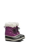 Sorel Kids' Yoot Pac Waterproof Snow Boot In Wild Iris/dark Plum