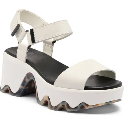 Sorel Kinetic™ Aura Ankle Strap Platform Sandal In White