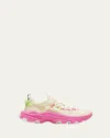 Sorel Kinetic Breakthru Tech Colorblock Sneakers In Bleached Ceramic Fuchsia Fizz