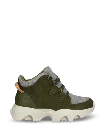 Sorel Kinetic Impact Caribou Plus Waterproof Sneaker Bootie In Khaki Suede