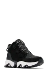 Sorel Kinetic Impact Caribou Plus Waterproof Sneaker Bootie In Black/sea Salt