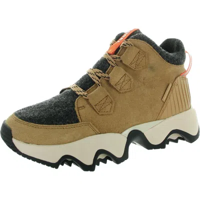Sorel Kinetic Impact Caribou Plus Wp Womens Lace-up Leather Hiking Boots In Multi