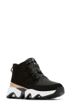 Sorel Kinetic Impact Caribou Waterproof Sneaker In Black/sea Salt