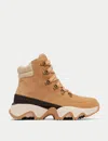 Sorel Womens Kinetic Impact Conquest Suede High-top Trainers Tan Comb In Brown