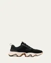 Sorel Kinetic Impact Mesh Trainer Sneakers In Black Chalk