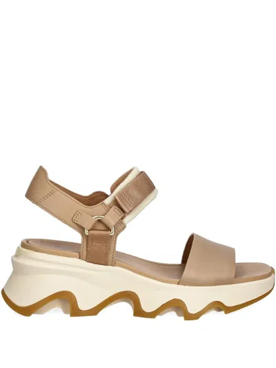 Sorel Kinetic Impact Sandals In Honey Beige,honey White