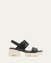 Sorel Kinetic Impact Slingback Sandals In Black Chalk