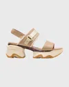 Sorel Kinetic Impact Slingback Sandals In Honest Beige Hone