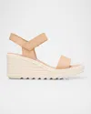 Sorel Kinetic Impact Slingback Sandals In Honey White,sea Salt