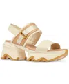 Sorel Kinetic Impact Slingback Sandals In Honey White,sea Salt