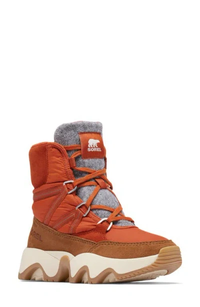 Sorel Kinetic Impact Sport Waterproof Boot In Sanguine/velvet Tan