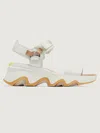 Sorel Kinetic Impact Y Strap Sandals In Sea Salt,radiation